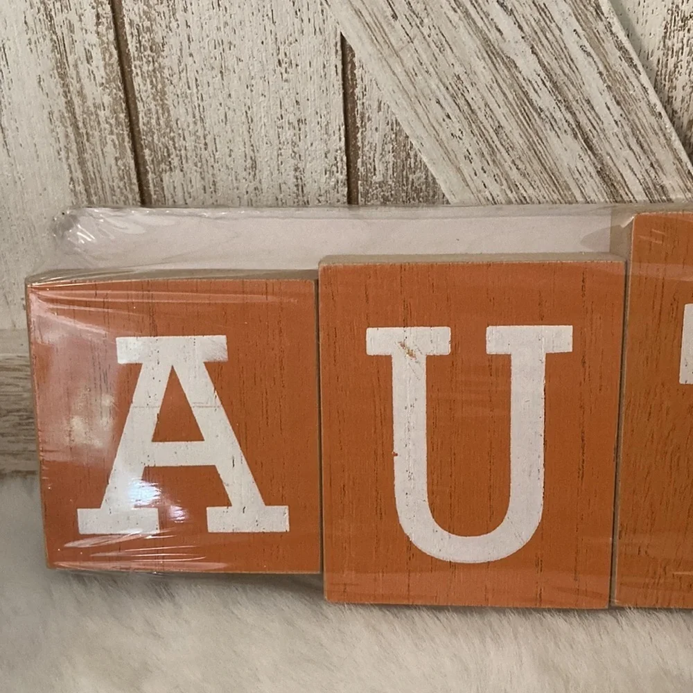 Target BP 2020 Autumn Wood Word Decor
